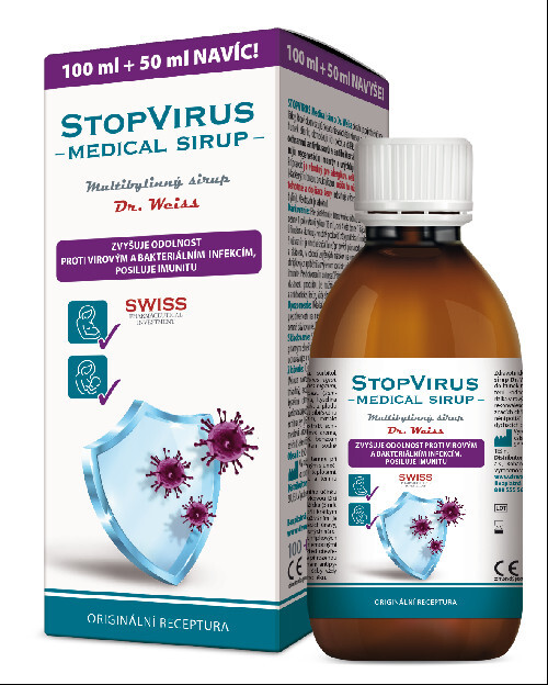 Zobrazit detail výrobku Simply You STOPVIRUS Medical sirup Dr. Weiss 100 + 50 ml NAVÍC Zobrazit detail výrobku Simply You STOPVIRUS Medical sirup Dr. Weiss 100 + 50 ml NAVÍC