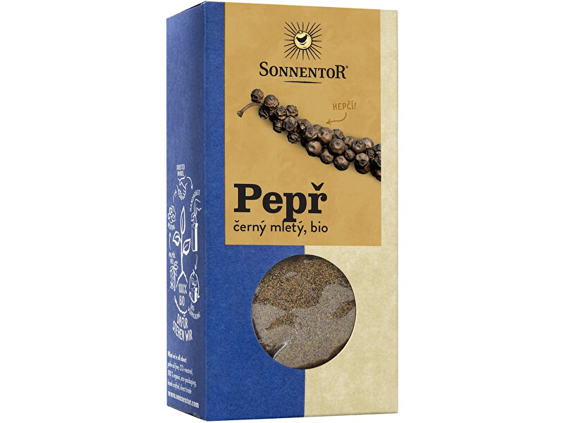 Zobrazit detail výrobku Sonnentor Bio Pepř černý mletý 50 g Zobrazit detail výrobku Sonnentor Bio Pepř černý mletý 50 g