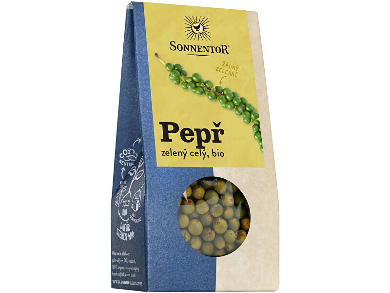 Zobrazit detail výrobku Sonnentor Bio pepř zelený celý 12g Zobrazit detail výrobku Sonnentor Bio pepř zelený celý 12g