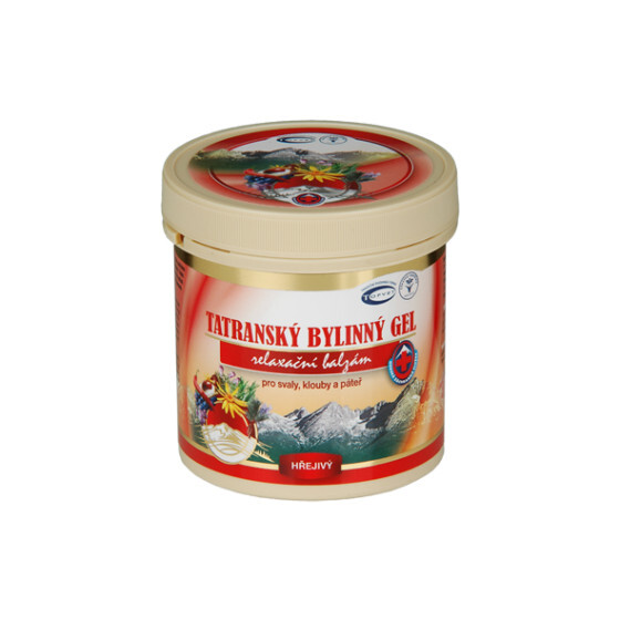 Topvet Tatranský masážní gel hřejivý 250 ml