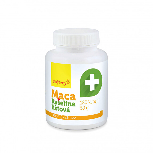 Zobrazit detail výrobku Wolfberry Maca extrakt + Kyselina listová 59 g/120 kapslí Wolfberry Zobrazit detail výrobku Wolfberry Maca extrakt + Kyselina listová 59 g/120 kapslí Wolfberry