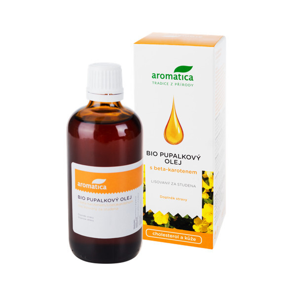 Zobrazit detail výrobku Aromatica Pupalkový olej s beta-karotenem a vit. E 100 ml Zobrazit detail výrobku Aromatica Pupalkový olej s beta-karotenem a vit. E 100 ml