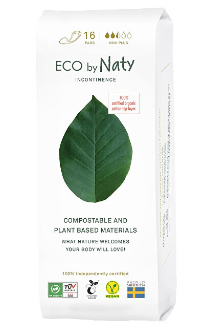 Zobrazit detail výrobku Eco by Naty Dámské ECO inkontinenční vložky Naty - mini plus (16 ks) Zobrazit detail výrobku Eco by Naty Dámské ECO inkontinenční vložky Naty - mini plus (16 ks)