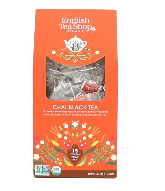 English Tea Shop Černý čaj Chai 15 pyramidek sypaného čaje