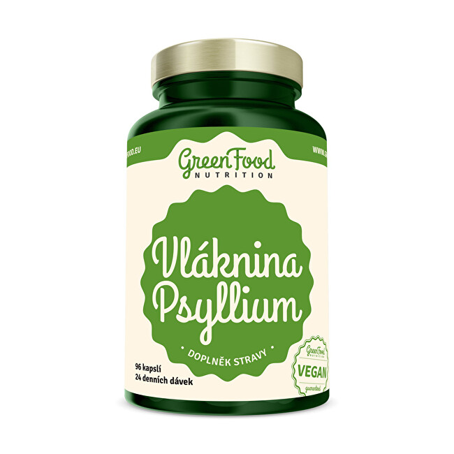 GreenFood Nutrition Vláknina Psyllium 96 kapsúl