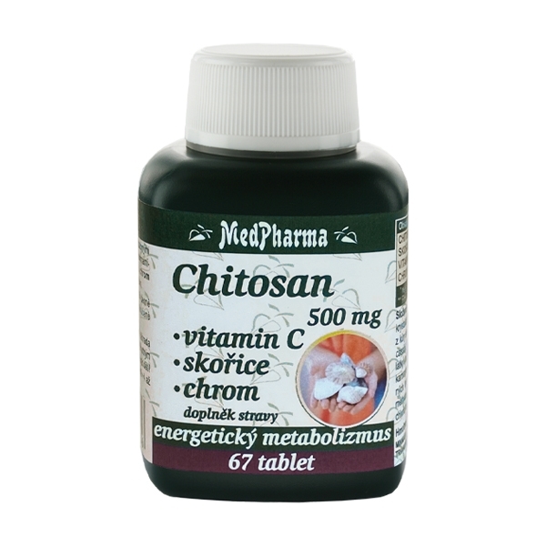 Zobrazit detail výrobku MedPharma Chitosan 500 mg + vitamin C, skořice, chrom - 67 tablet Zobrazit detail výrobku MedPharma Chitosan 500 mg + vitamin C, skořice, chrom - 67 tablet
