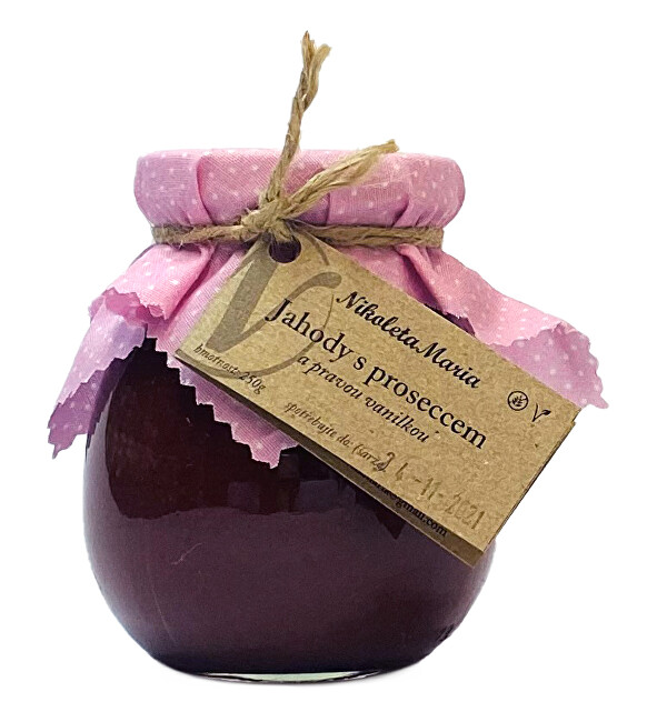 Zobrazit detail výrobku Nikoleta-Maria Jahoda s vanilkou a proseccem 250g Zobrazit detail výrobku Nikoleta-Maria Jahoda s vanilkou a proseccem 250g