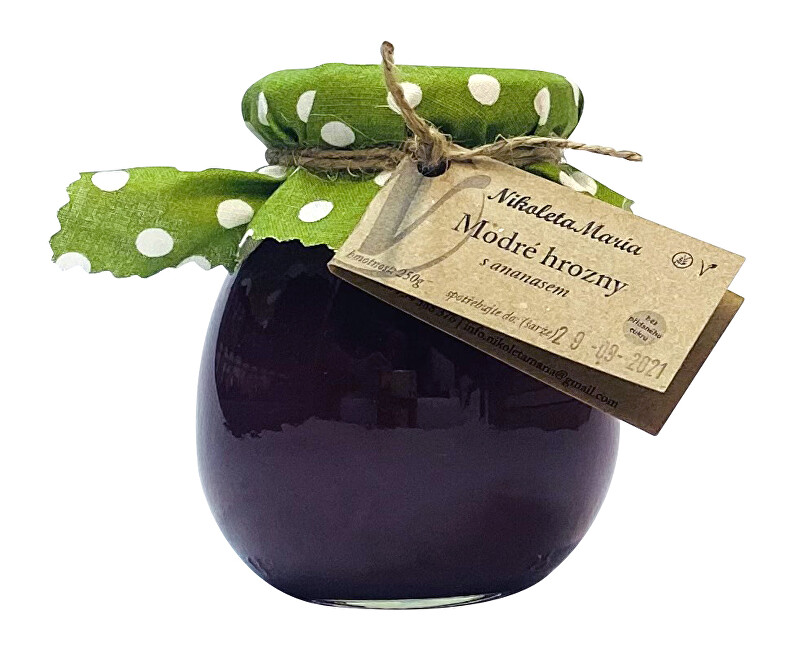 Zobrazit detail výrobku Nikoleta-Maria Modrý hrozen s ananasem 250 g Zobrazit detail výrobku Nikoleta-Maria Modrý hrozen s ananasem 250 g