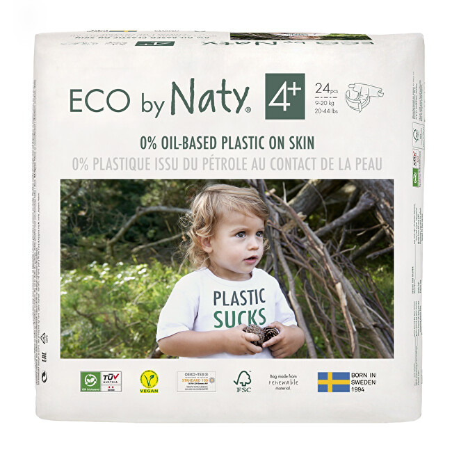 Zobrazit detail výrobku Eco by Naty Plenky Naty Maxi+ 9-20 kg (24 ks) Zobrazit detail výrobku Eco by Naty Plenky Naty Maxi+ 9-20 kg (24 ks)