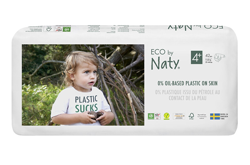 Eco by Naty Plienky Naty Maxi + 9-20 kg - ECONOMY PACK 42 ks