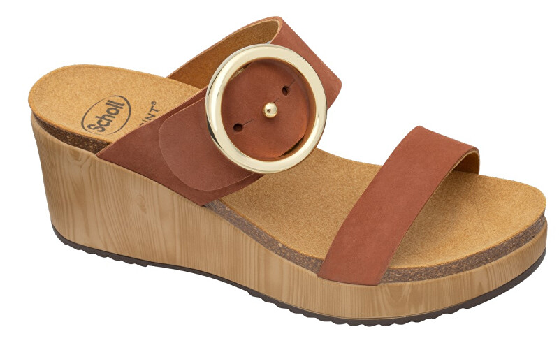 Scholl Zdravotná obuv - MALIBU`WEDGE Nub-W - Cognac 38
