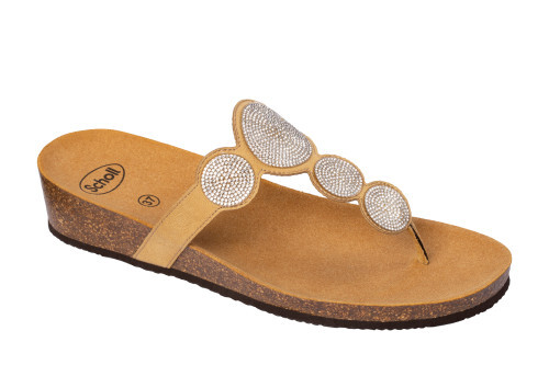Scholl Zdravotná obuv - SHARON FLIP - MicroStrass-W - Beige 37