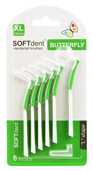 Zobrazit detail výrobku SOFTdent Butterfly Mezizubní kartáček zahnutý 0,8 mm Zobrazit detail výrobku SOFTdent Butterfly Mezizubní kartáček zahnutý 0,8 mm