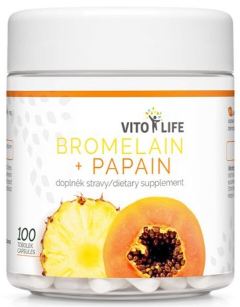 Zobrazit detail výrobku Vito life Bromelain + Papain 250+100 mg 100 tobolek Zobrazit detail výrobku Vito life Bromelain + Papain 250+100 mg 100 tobolek