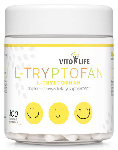Zobrazit detail výrobku Vito life L-Tryptofan 200 mg, 100 tobolek Zobrazit detail výrobku Vito life L-Tryptofan 200 mg, 100 tobolek