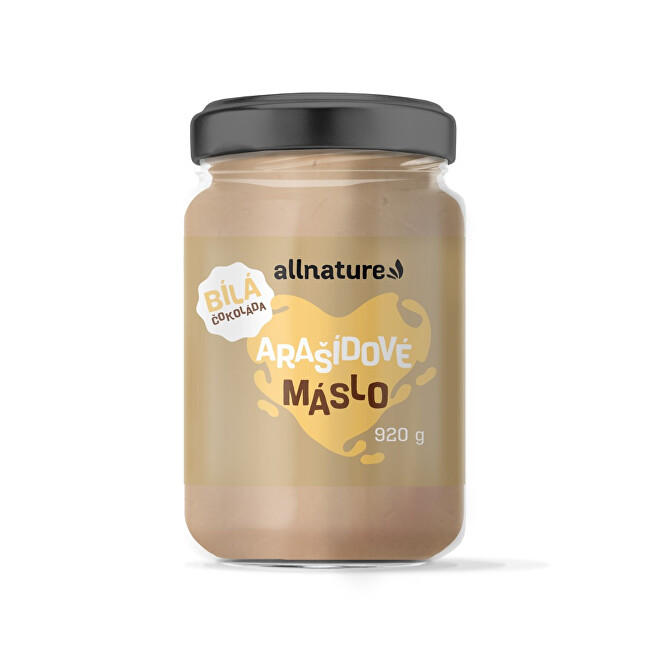 Zobrazit detail výrobku Allnature Arašídové máslo s bílou čokoládou 920 g Zobrazit detail výrobku Allnature Arašídové máslo s bílou čokoládou 920 g