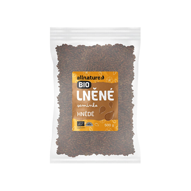 Zobrazit detail výrobku Allnature Lněné semínko hnědé BIO 500 g Zobrazit detail výrobku Allnature Lněné semínko hnědé BIO 500 g