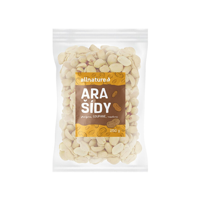 Zobrazit detail výrobku Allnature Arašídy pražené loupané nesolené 250 g Zobrazit detail výrobku Allnature Arašídy pražené loupané nesolené 250 g