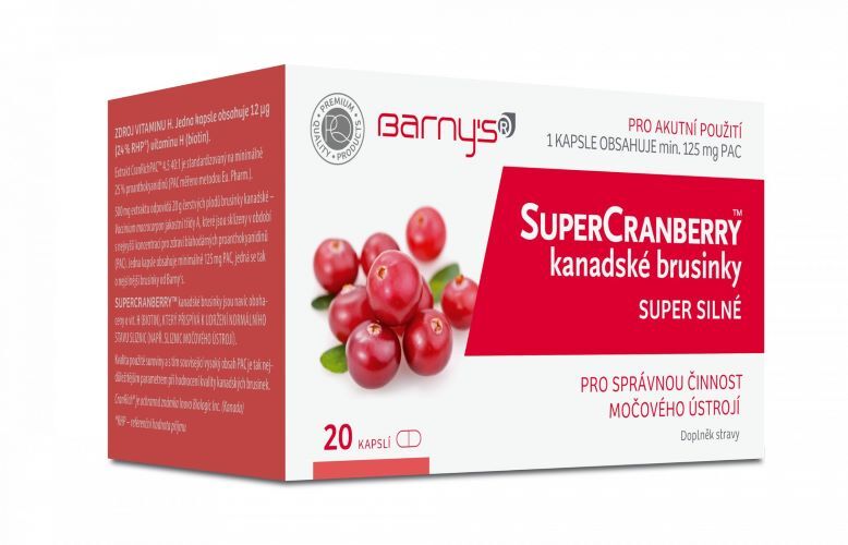 Barny´s SuperCranberry kanadskej brusnice SUPER SILNÉ 20 kapslí