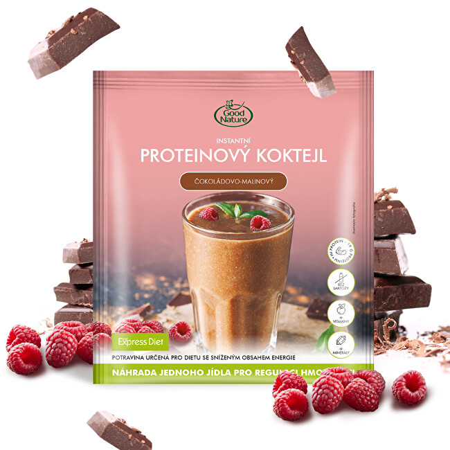 Good Nature Proteínový čokoládovo-malinový kokteil na chudnutie 60 g
