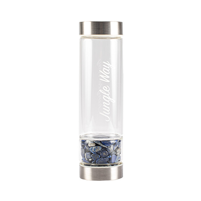 Jungle Way Dizajnová sklenená fľaša s Lapis lazuli 480 ml