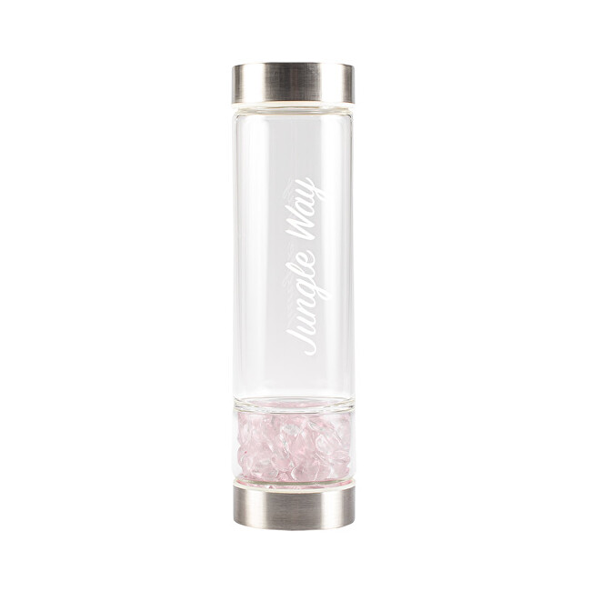 Jungle Way Dizajnová sklenená fľaša s ruženínom 480 ml