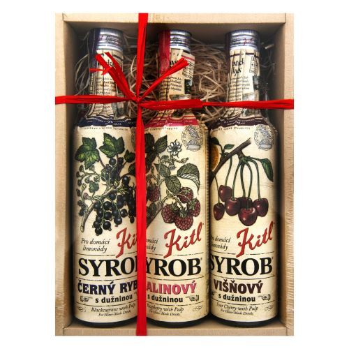 Kitl Syrob darčekové balenie ČERVENÉ OVOCIE 3 x 500 ml