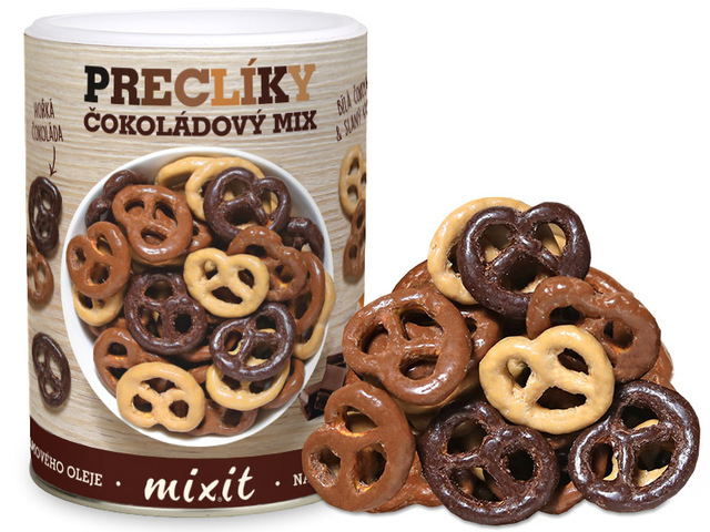 Zobrazit detail výrobku Mixit Mix preclíků v čokoládě 250 g Zobrazit detail výrobku Mixit Mix preclíků v čokoládě 250 g