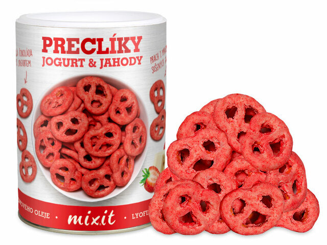 Mixit Praclíky - Jogurtová čokoláda s jahodami 250 g