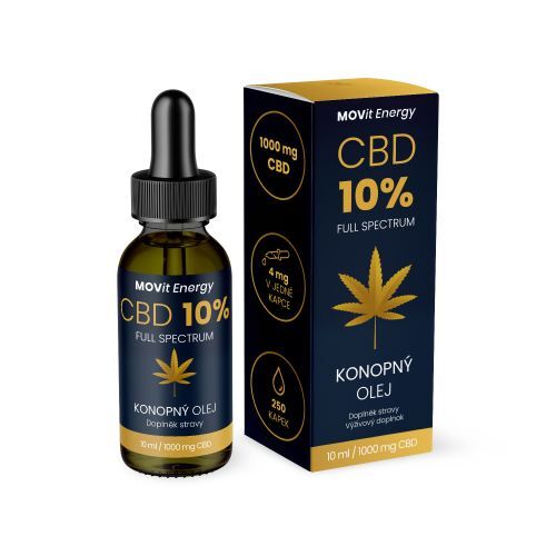 Zobrazit detail výrobku MOVit Energy CBD 10% Full Spectrum konopný olej 10 ml Zobrazit detail výrobku MOVit Energy CBD 10% Full Spectrum konopný olej 10 ml