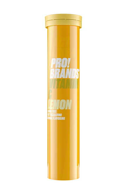 Zobrazit detail výrobku PRO!BRANDS Vitamin C 80 g - 20 šumivých tablet - citron Zobrazit detail výrobku PRO!BRANDS Vitamin C 80 g - 20 šumivých tablet - citron