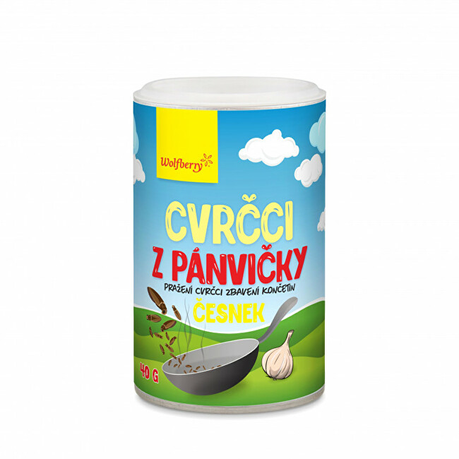 Zobrazit detail výrobku Wolfberry Cvrčci z pánvičky - česnek 40 g Zobrazit detail výrobku Wolfberry Cvrčci z pánvičky - česnek 40 g