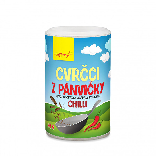 Zobrazit detail výrobku Wolfberry Cvrčci z pánvičky - chilli 40 g Zobrazit detail výrobku Wolfberry Cvrčci z pánvičky - chilli 40 g