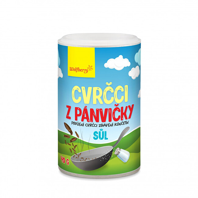 Zobrazit detail výrobku Wolfberry Cvrčci z pánvičky - sůl 40 g Zobrazit detail výrobku Wolfberry Cvrčci z pánvičky - sůl 40 g