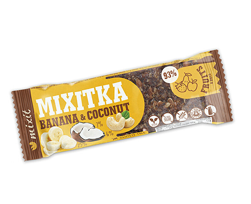 Mixit Mixitka bez lepku - Banán + Kokos 46 g 1 ks