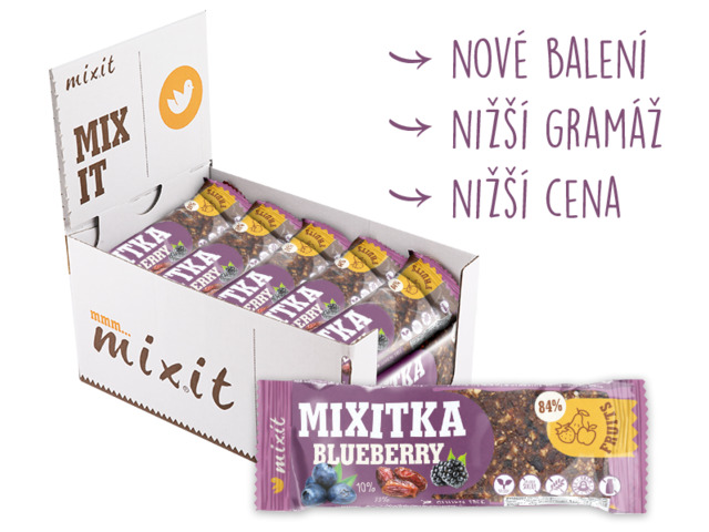Mixit Mixitka bez lepku - Čučoriedka 46 g 20 ks