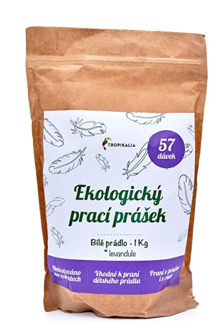 Tropikalia Ekologický prací prášok s vôňou levandule - biele prádlo 1 kg