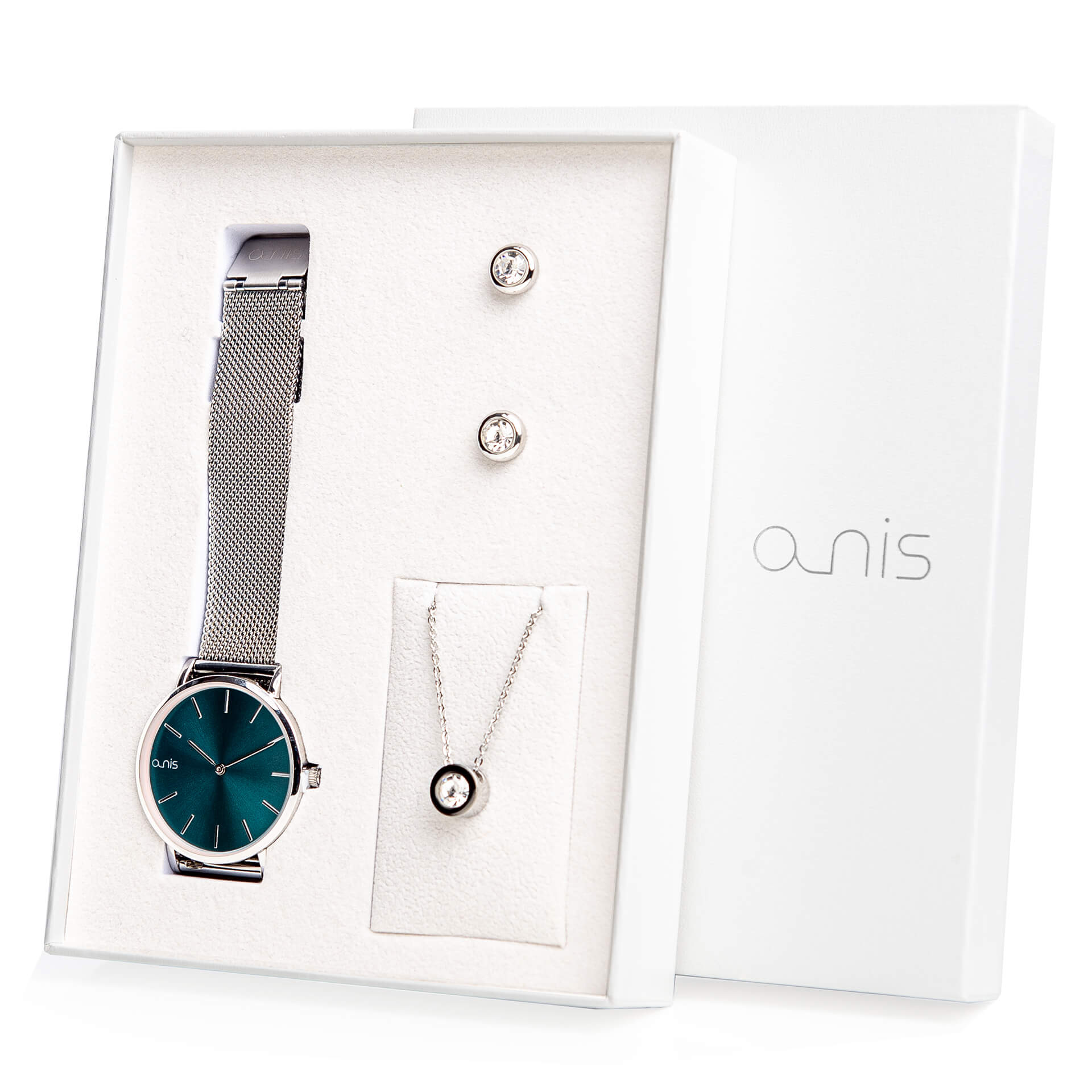 A-NIS Set hodinek, náhrdelníku a náušnic AS100-07