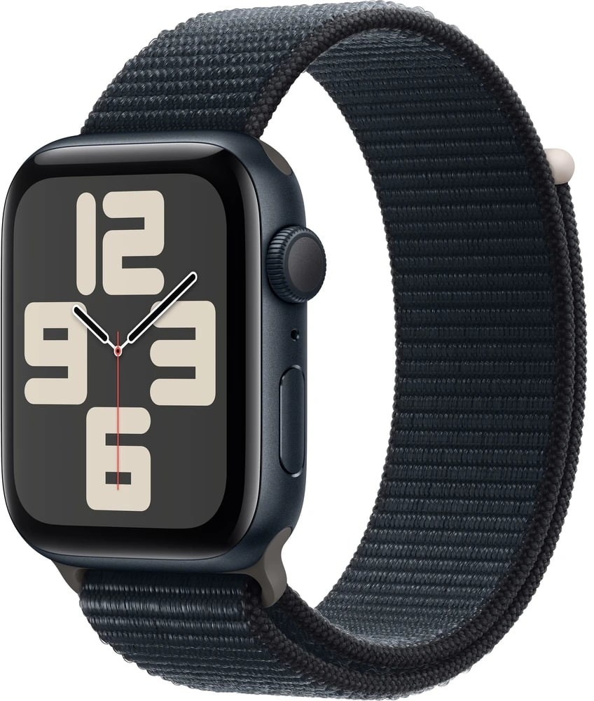 Apple -  Apple -  Watch SE (2023) GPS 44mm sportovní provlékací řemínek temně inkoustový
