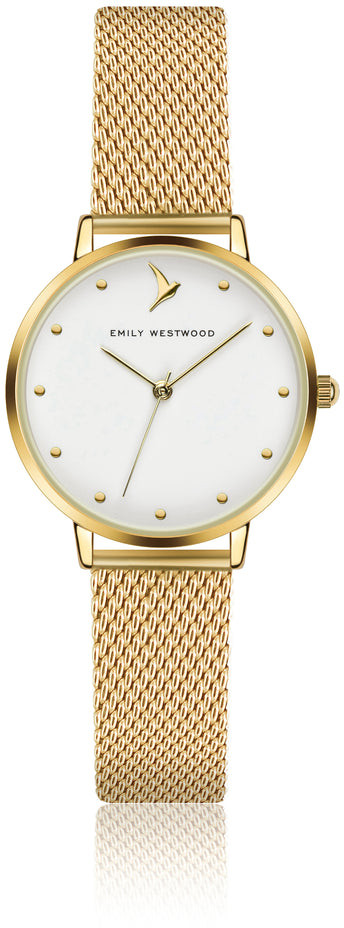 Emily Westwood -  Gold Stainless Steel mesh Watch EGC-3414