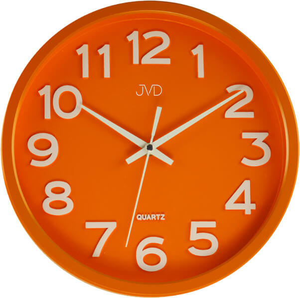 JVD Nástěnné hodiny s tichým chodem HX2413 Orange