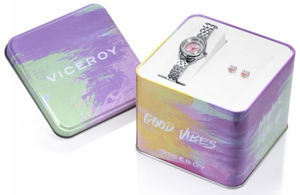 Viceroy Dárkový set dětské hodinky Sweet + náušnice 401012-79
