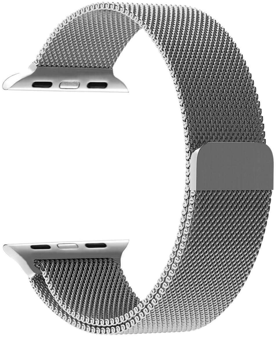 4wrist Ocelový milánský tah pro Apple Watch - Stříbrný 42/44/45/49 mm