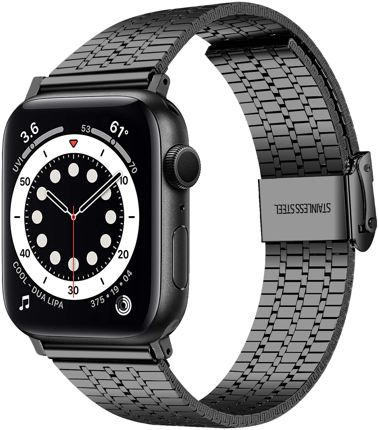 4wrist Milánský tah pro Apple Watch 42/44/45/49 mm - Black