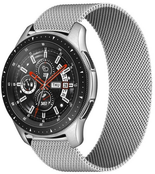4wrist Milánsky remienok na Samsung Galaxy Watch – Strieborný 22 mm