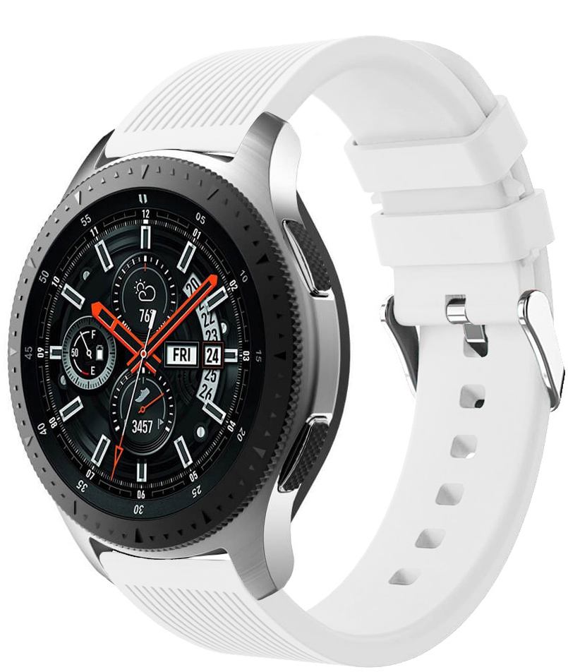 4wrist Silikónový remienok na Samsung Galaxy Watch – Biely 20 mm