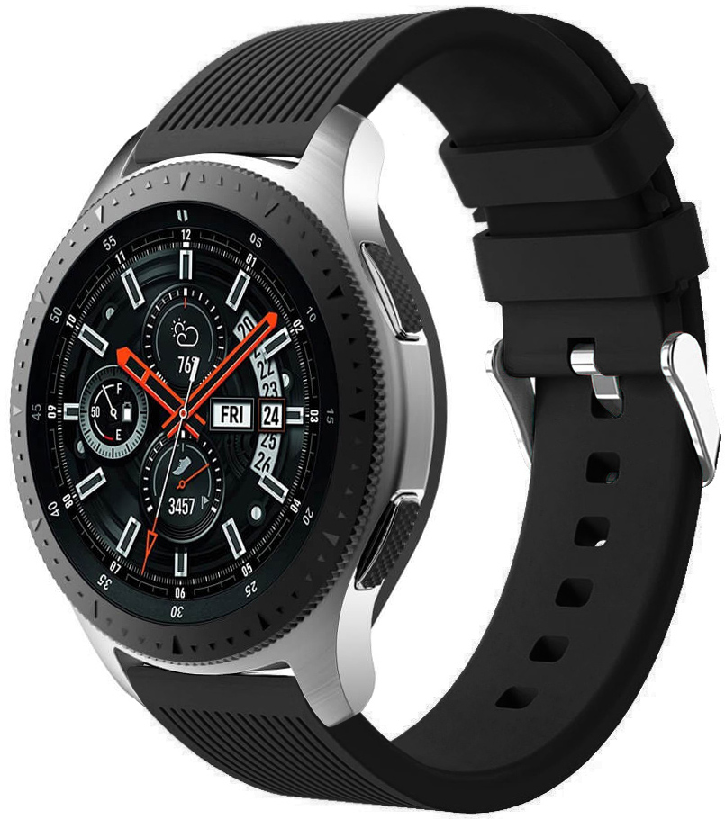 4wrist Silikónový remienok na Samsung Galaxy Watch – Čierny 20 mm