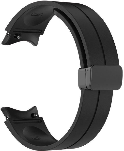4wrist Silikonový řemínek s černou sponou pro Samsung Galaxy Watch 6/5/4 - Black