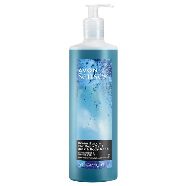 Avon Sprchový gel na tělo a vlasy s vůní moře a máty (Hair & Body Wash) 720 ml