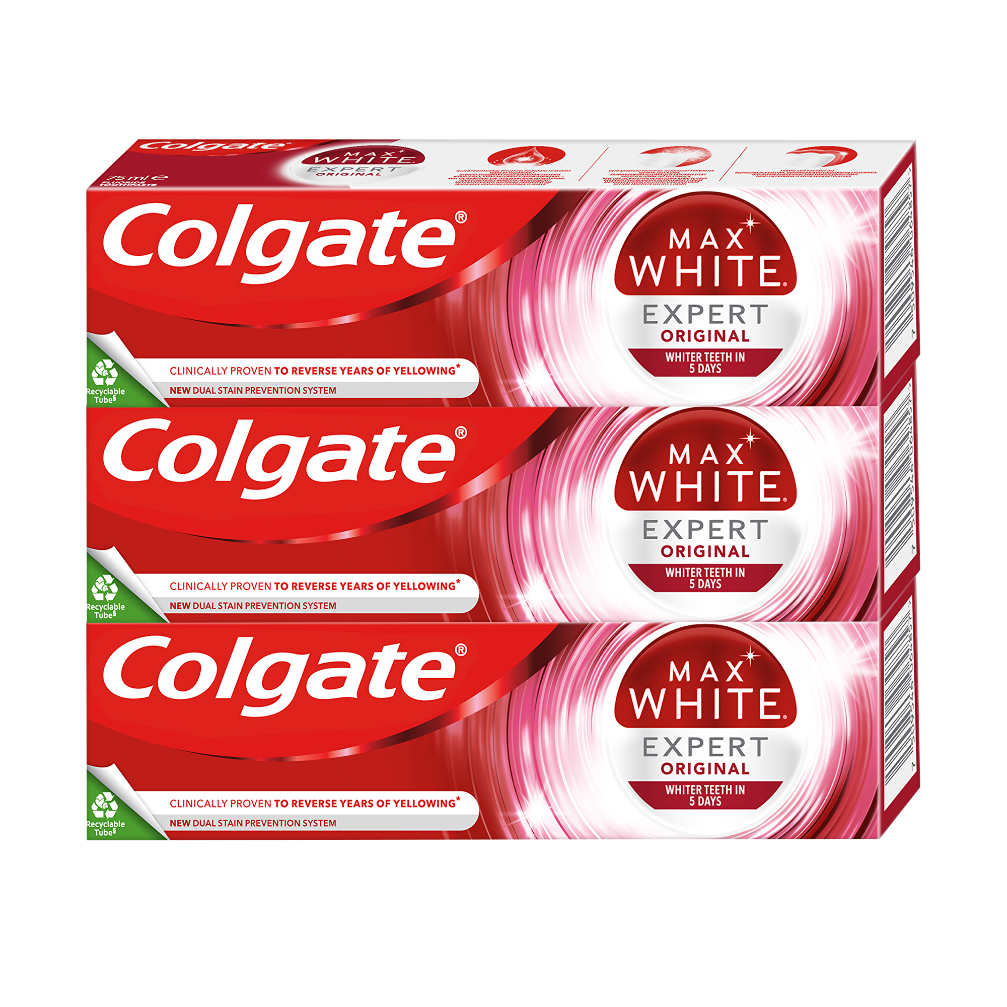 Colgate Bělicí zubní pasta Max White Expert Original 3 x 75 ml